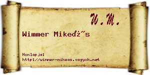 Wimmer Mikeás névjegykártya